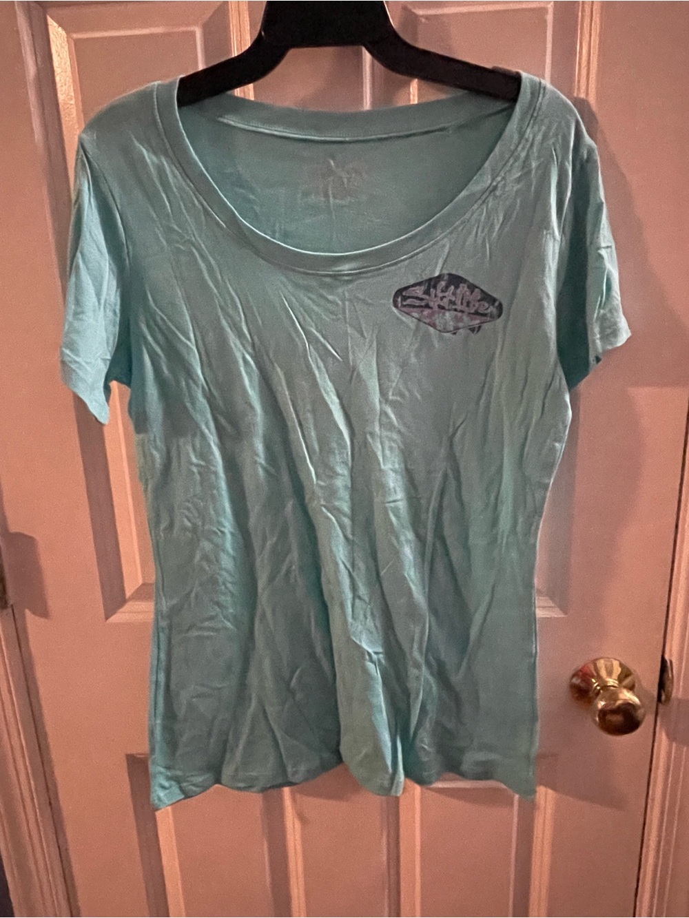 Salt Life Teal Crew Neck Logo Tee